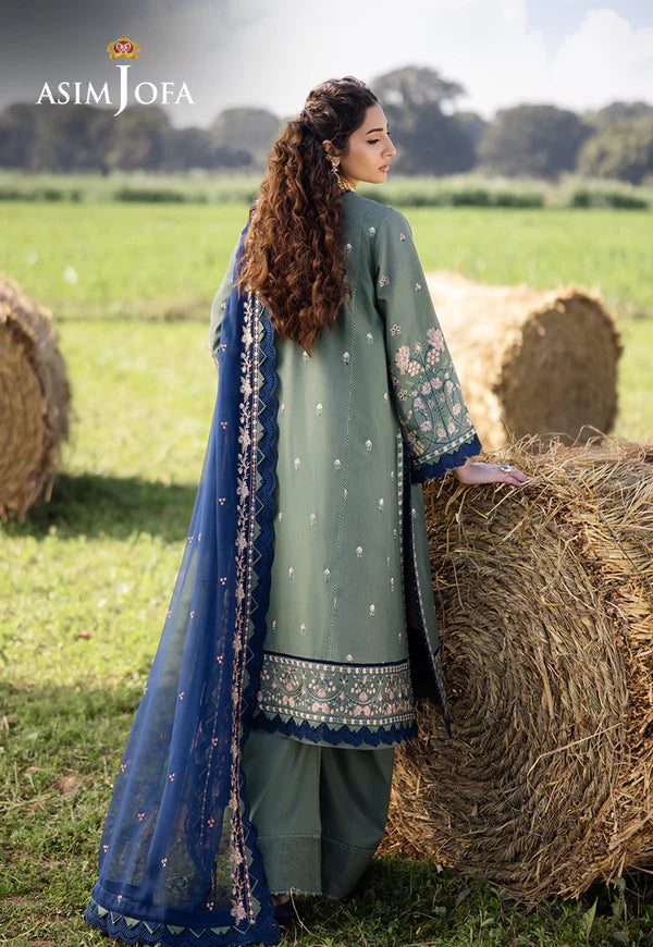 AJELL-14 EMBROIDERED LAWN 3 PCS