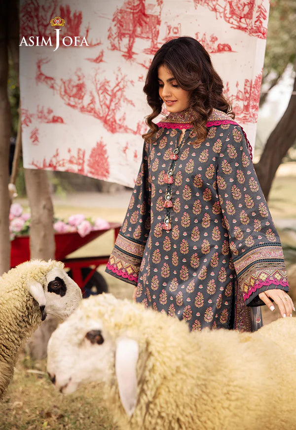 AJUBJ-49 PRINTED LAWN 3 PC