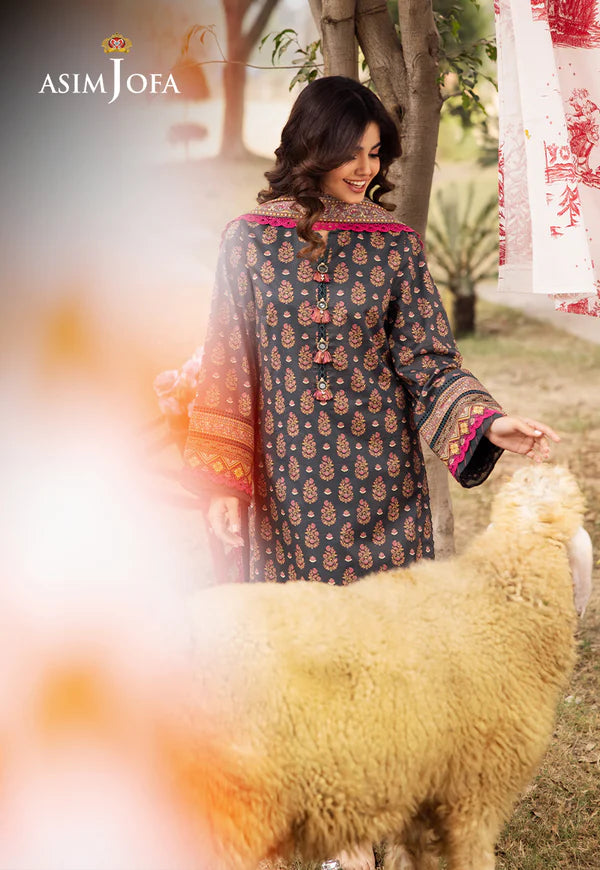 AJUBJ-49 PRINTED LAWN 3 PC