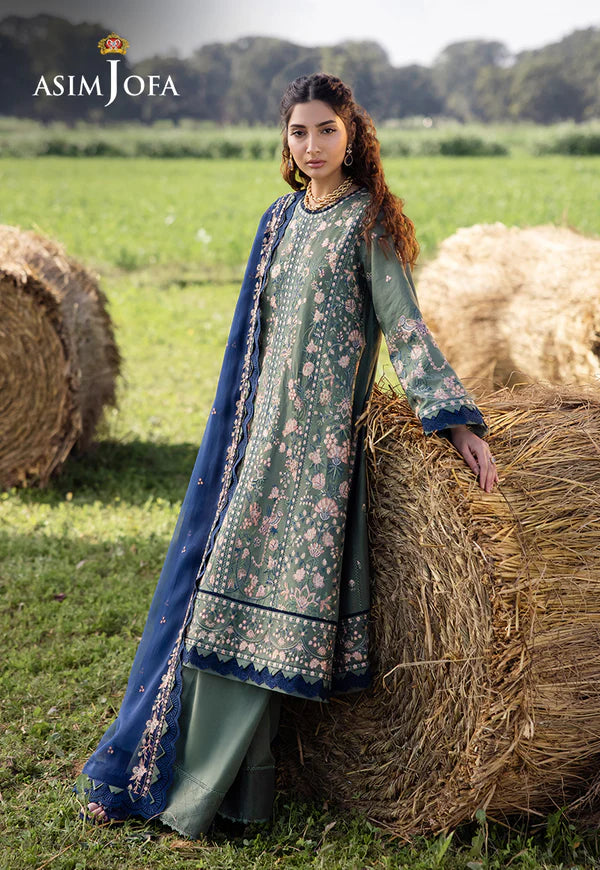AJELL-14 EMBROIDERED LAWN 3 PCS