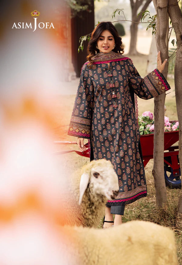 AJUBJ-49 PRINTED LAWN 3 PC