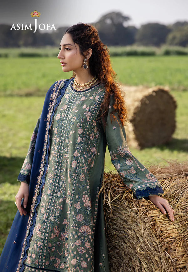 AJELL-14 EMBROIDERED LAWN 3 PCS