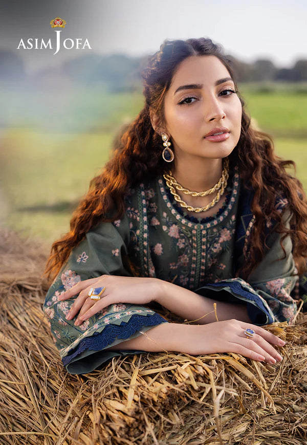 AJELL-14 EMBROIDERED LAWN 3 PCS