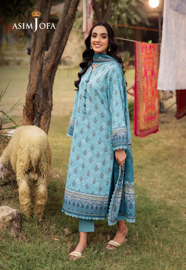AJUBJ-46 PRINTED LAWN 3 PC