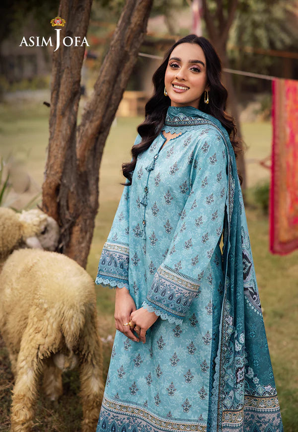 AJUBJ-46 PRINTED LAWN 3 PC