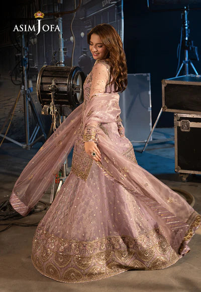 AJLFF-18 Embroidered Zari Check Net 3 Pcs