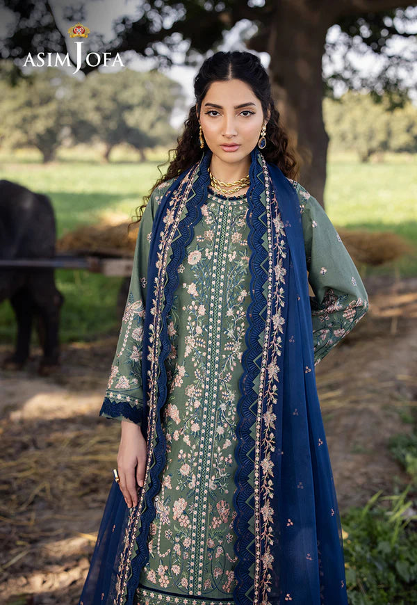 AJELL-14 EMBROIDERED LAWN 3 PCS