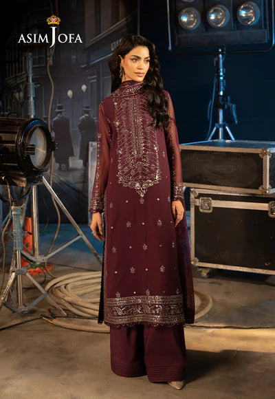 AJLFF-06 Embroidered Chiffon 3 Pcs