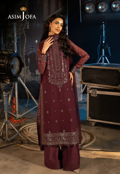 AJLFF-06 Embroidered Chiffon 3 Pcs