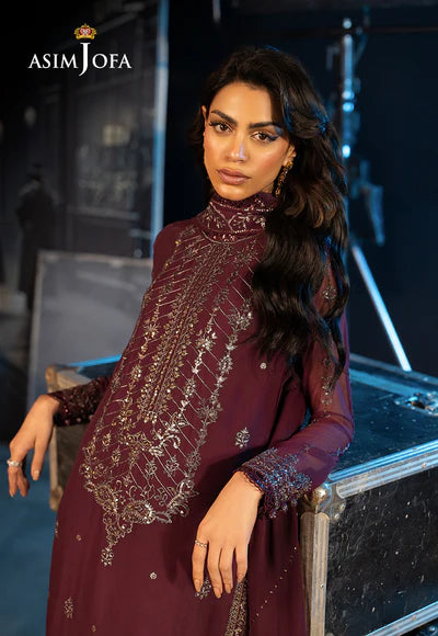 AJLFF-06 Embroidered Chiffon 3 Pcs