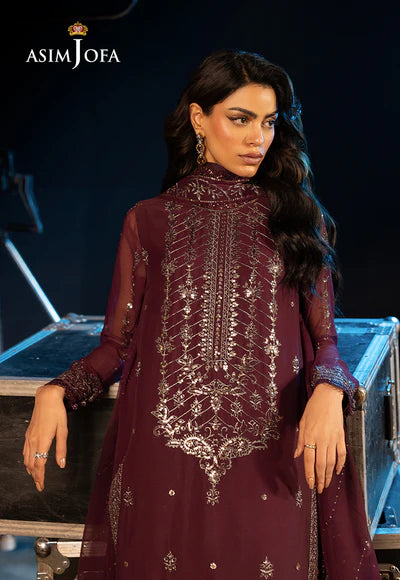 AJLFF-06 Embroidered Chiffon 3 Pcs