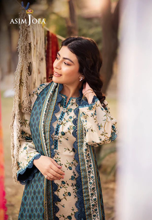 AJUBJ-34 PRINTED LAWN 3 PC