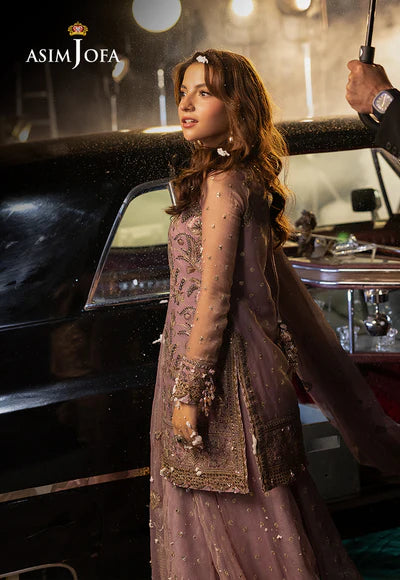 AJLFF-18 Embroidered Zari Check Net 3 Pcs