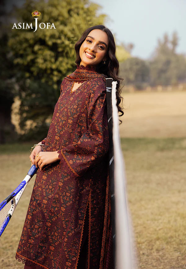 AJUBJ-28 PRINTED LAWN 3 PC