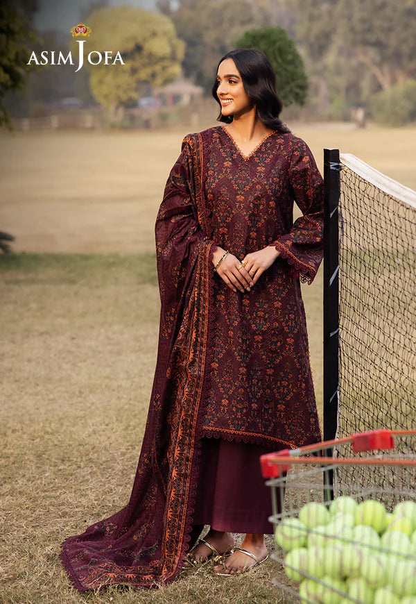 AJUBJ-28 PRINTED LAWN 3 PC