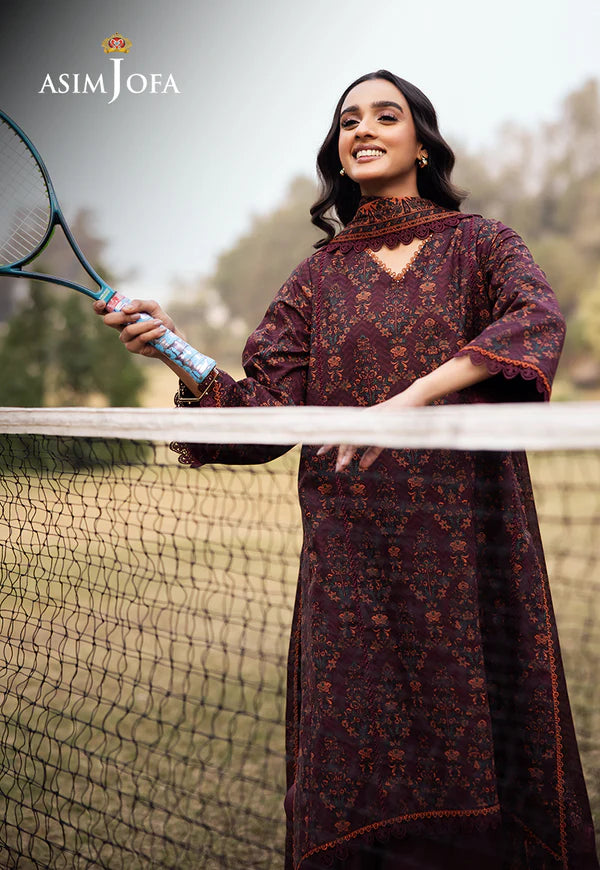 AJUBJ-28 PRINTED LAWN 3 PC