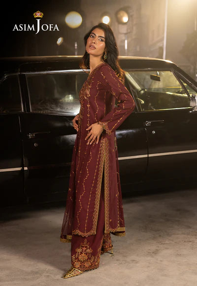 AJLFF-04 Embroidered Silk 3 Pcs