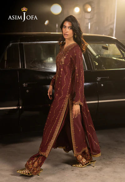 AJLFF-04 Embroidered Silk 3 Pcs