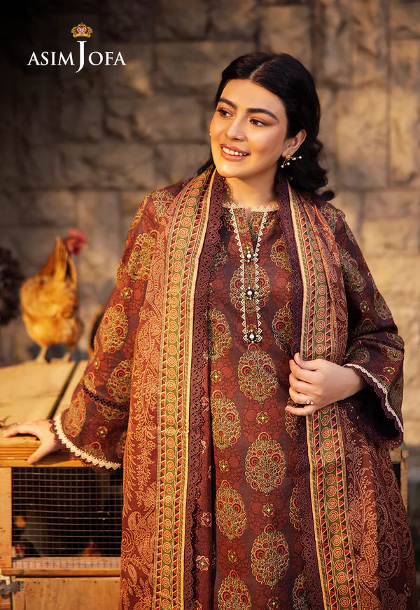 AJUBJ-23 Printed Lawn 3 Pcs