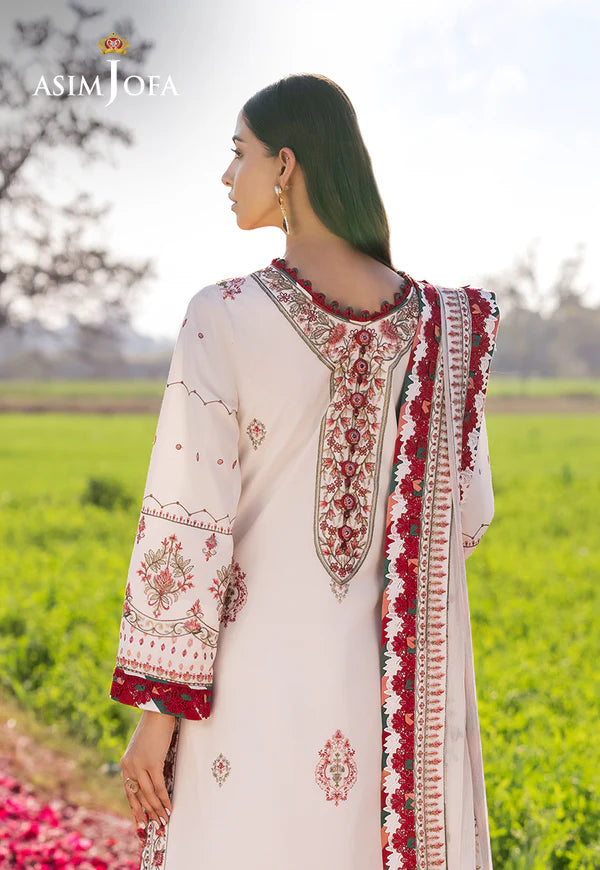 AJELL-08 EMBROIDERED LAWN 3 PCS