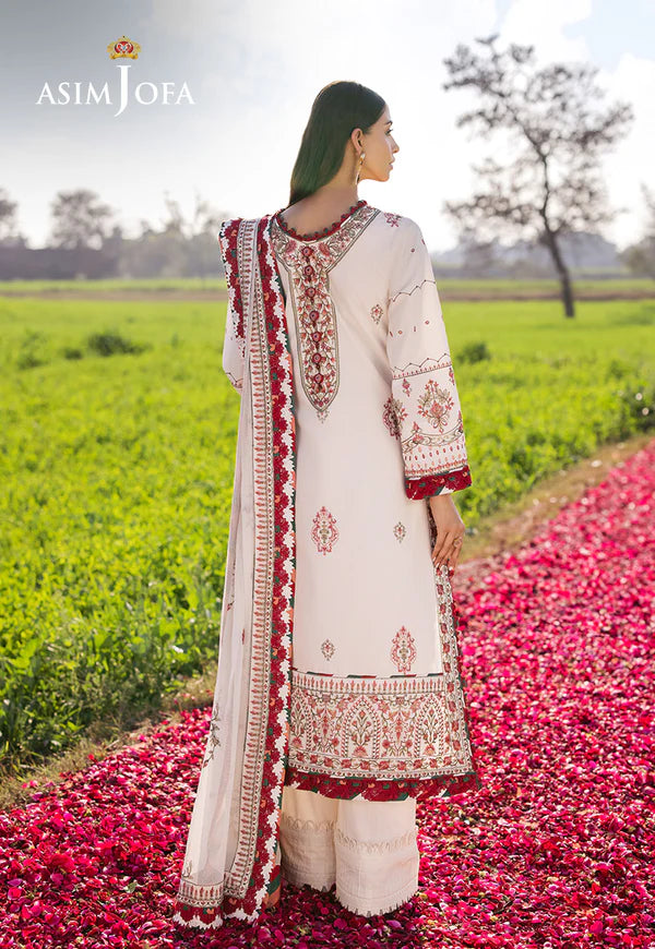 AJELL-08 EMBROIDERED LAWN 3 PCS