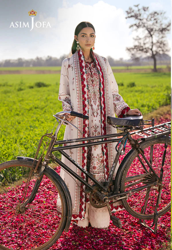 AJELL-08 EMBROIDERED LAWN 3 PCS