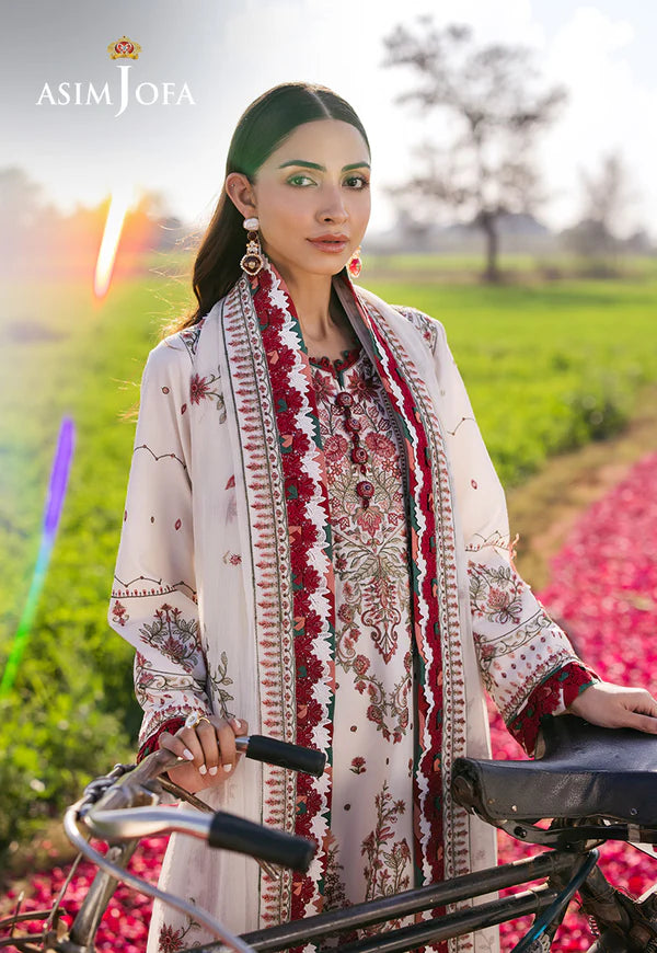 AJELL-08 EMBROIDERED LAWN 3 PCS