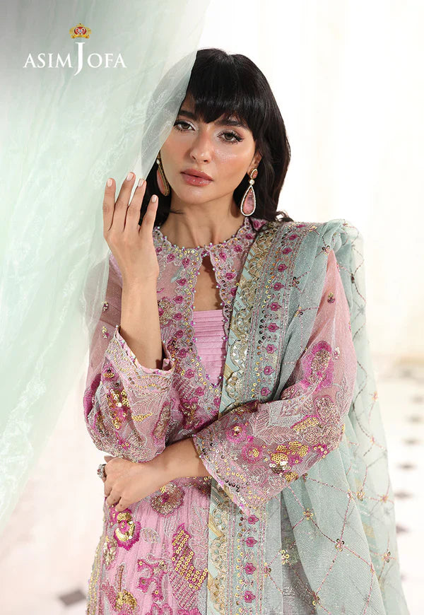 AJUEV-11 EMBROIDERED AYUDIA ZARI NET UNSTITCHED 3 PCS
