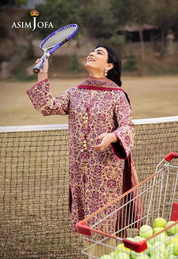 AJUBJ-21 Printed Lawn 3 Pcs