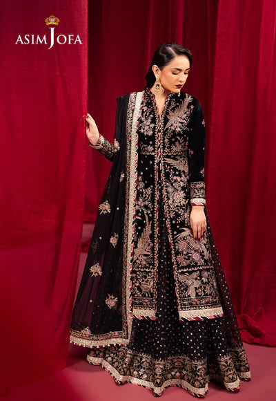 AJMV-01 EMBROIDERED VELVET 3 PCS