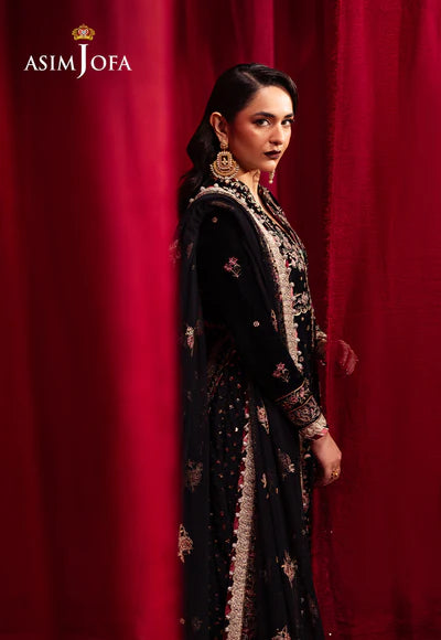 AJMV-01 EMBROIDERED VELVET 3 PCS