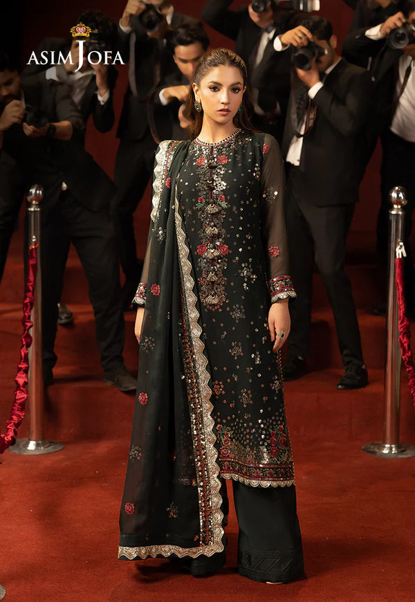 AJLLF-17 Embroidered Chiffon 3 Pcs