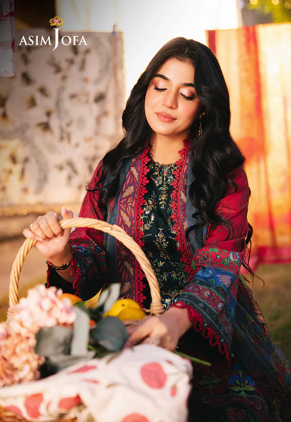 AJUBJ-06 PRINTED EMBROIDERED LAWN 3 PC