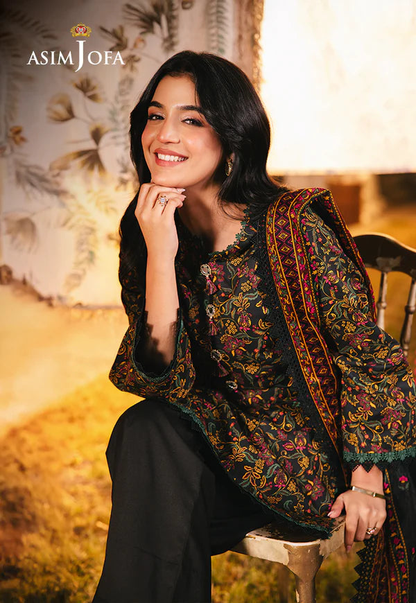 AJUBJ-25 PRINTED LAWN 3 PC