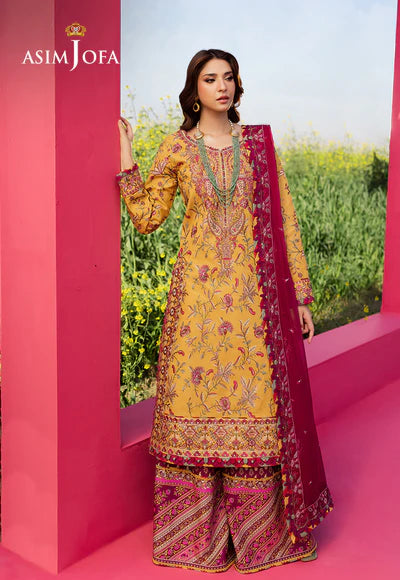 AJELL-07 EMBROIDERED LAWN 3 PCS