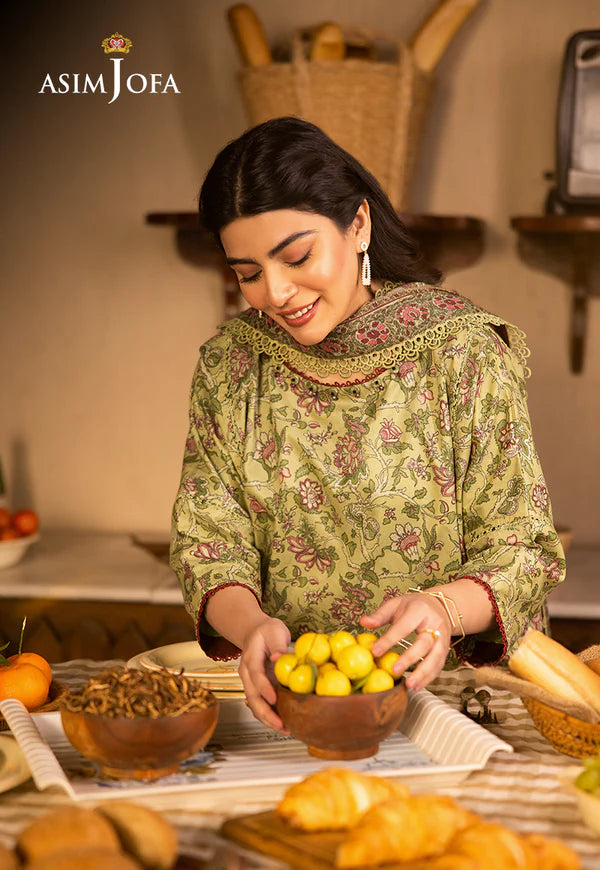 AJUBJ-31 PRINTED LAWN 3 PC