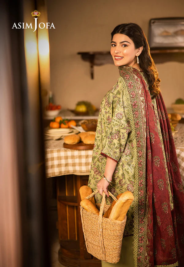 AJUBJ-31 PRINTED LAWN 3 PC