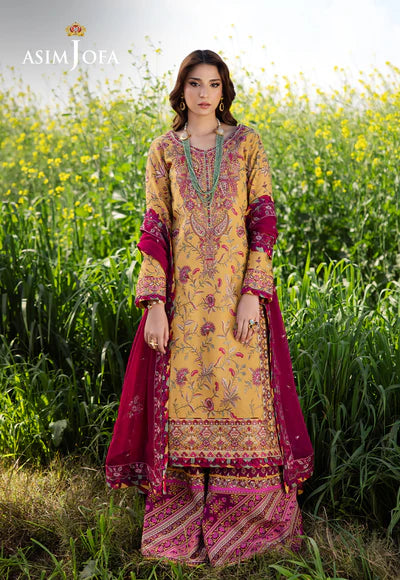AJELL-07 EMBROIDERED LAWN 3 PCS