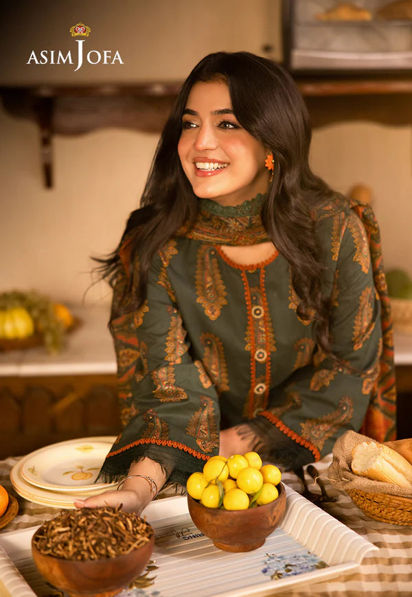 AJUBJ-22 Printed Lawn 3 Pcs