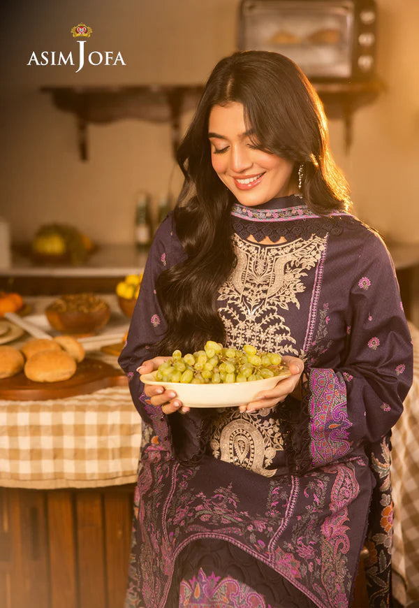 AJUBJ-07 PRINTED EMBROIDERED LAWN 3 PC