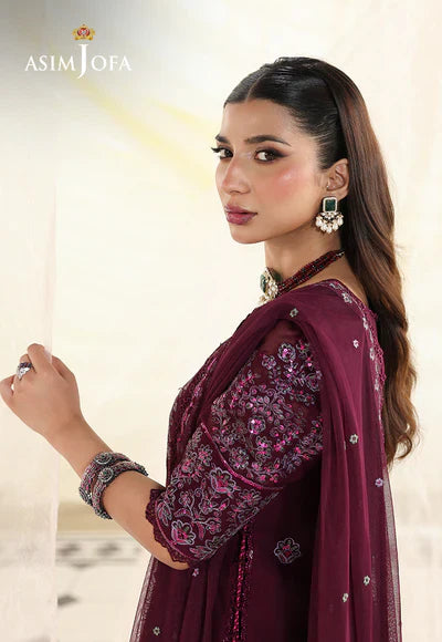 AJUEV-04 EMBROIDERED CHIFFON UNSTITCHED 3 PCS