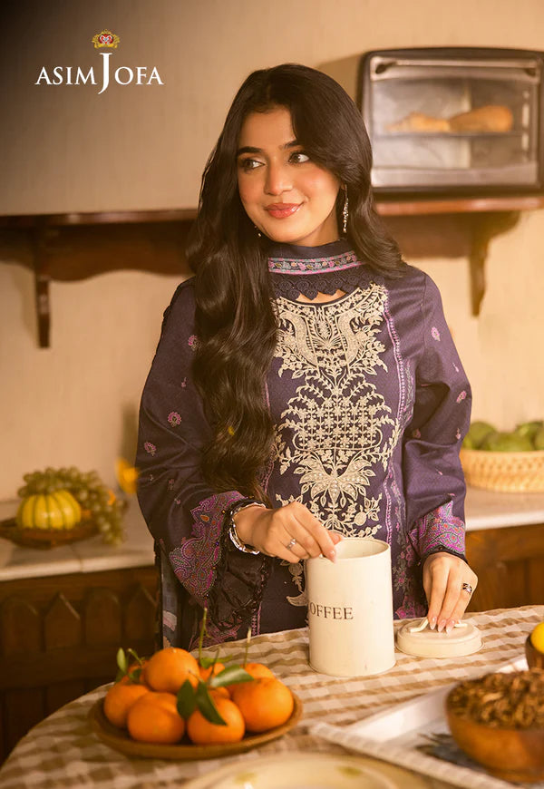 AJUBJ-07 PRINTED EMBROIDERED LAWN 3 PC