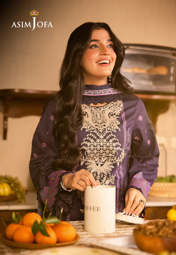 AJUBJ-07 PRINTED EMBROIDERED LAWN 3 PC