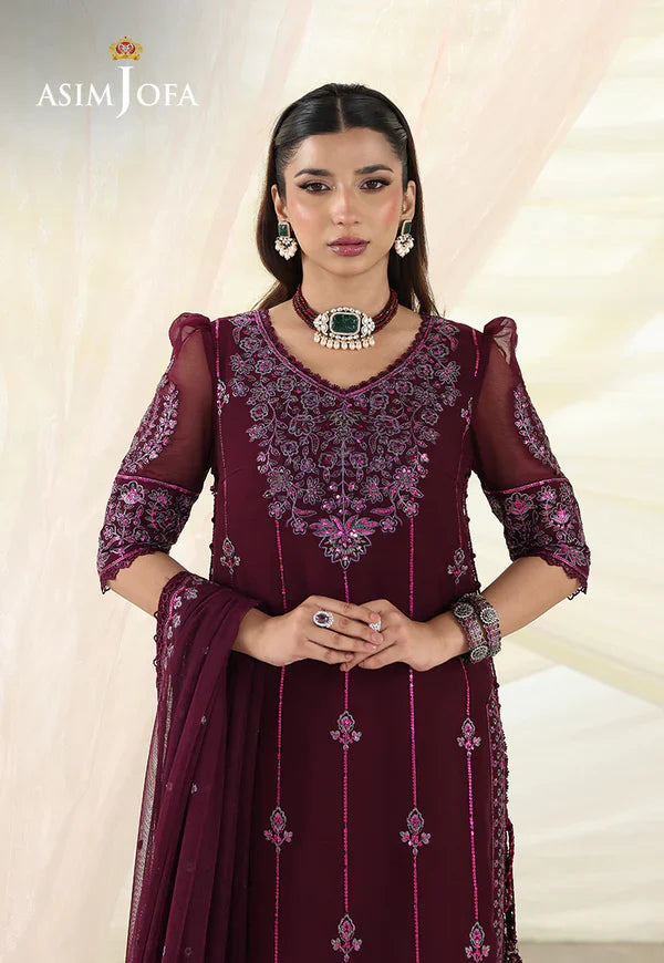 AJUEV-04 EMBROIDERED CHIFFON UNSTITCHED 3 PCS