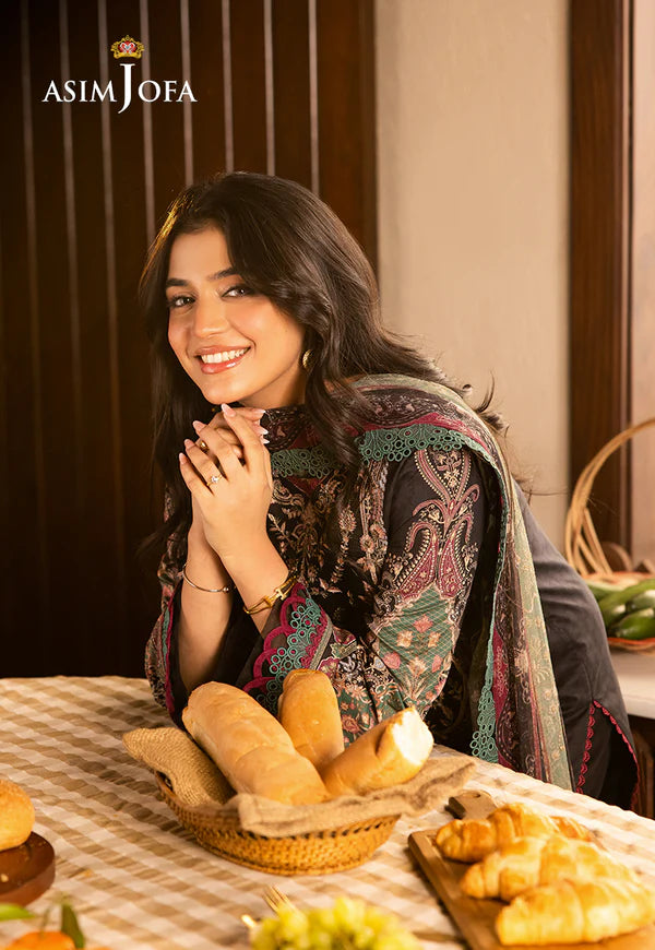 AJUBJ-03 PRINTED EMBROIDERED LAWN 3 PC