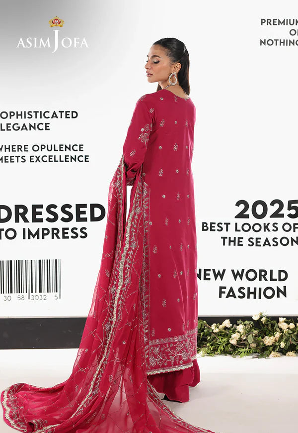 AJUEV-15 EMBROIDERED SILK UNSTITCHED 3 PCS