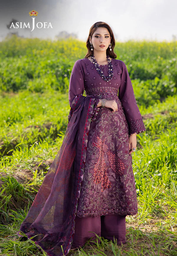 AJELL-18 EMBROIDERED LAWN 3 PCS