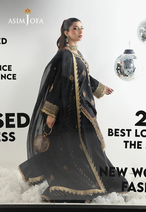 AJUEV-18 EMBROIDERED SILK UNSTITCHED 3 PCS