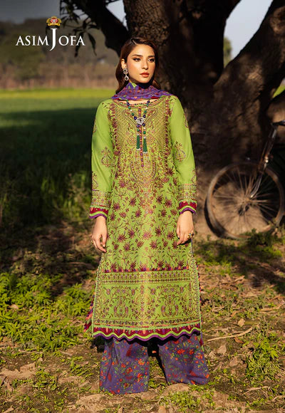 AJELL-05 EMBROIDERED LAWN 3 PCS
