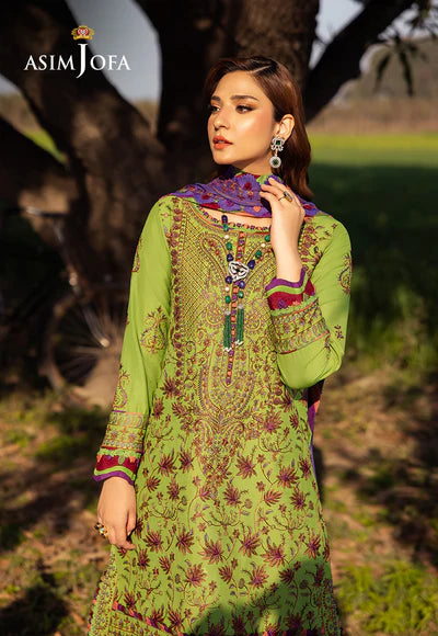 AJELL-05 EMBROIDERED LAWN 3 PCS